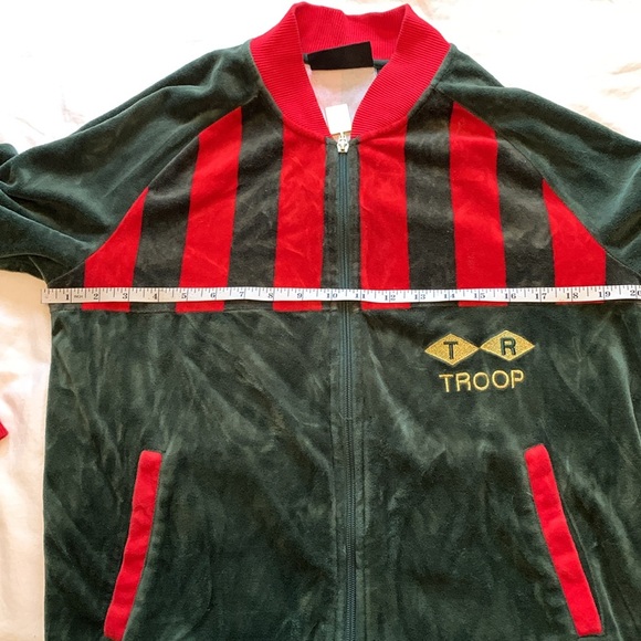 Men's Size S Troop Red | Green Crown Royal Velour Track Jacket.  L1 - Picture 9 of 9